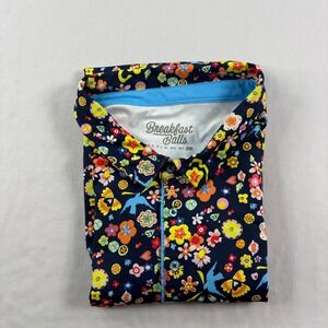 RSVLTS Breakfast Balls Shirt Mens 4XL Floral Golf Polo Stretch Performance
